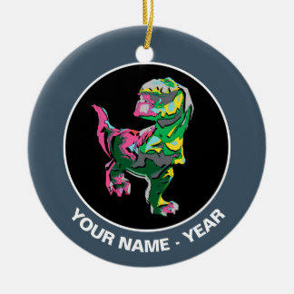 Ornement Rond En Céramique Bouton Abstrait