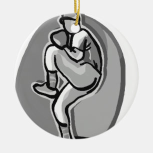 Ornement Rond En Céramique Broc de base-ball