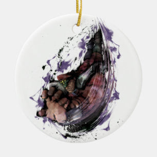 Ornement Rond En Céramique Broyeur psychopathe de bison