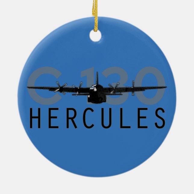 Ornement Rond En Céramique C-130 Hercule (Dos)