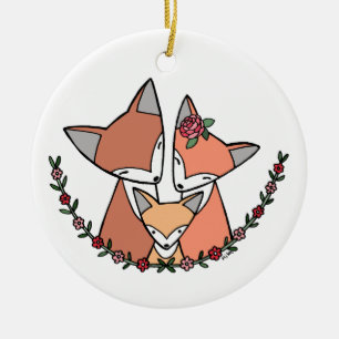 Ornement Rond En Céramique Cadeau fait sur commande de bébé de premier