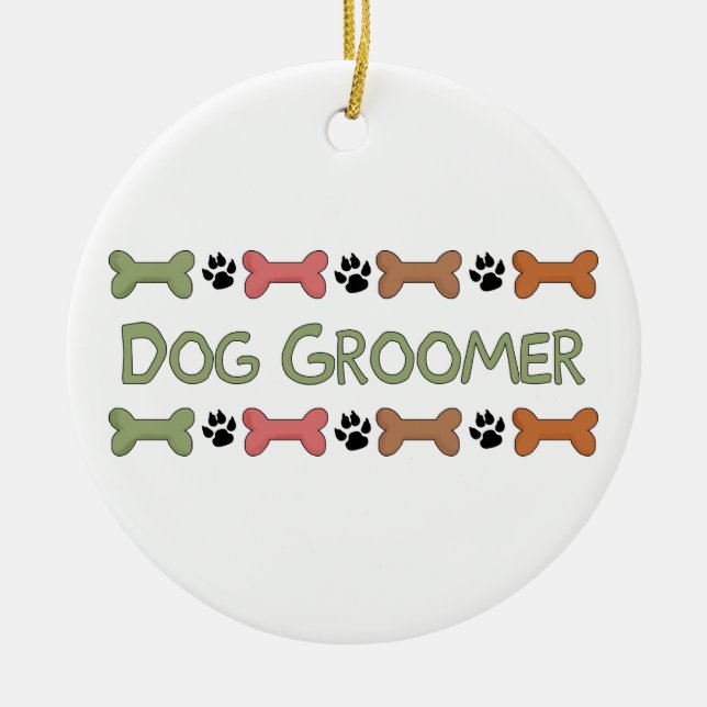 Ornement Rond En Céramique Cadeaux du fabricant de chiens (Devant)