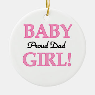 Ornement Rond En Céramique Cadeaux fiers de bébé de papa