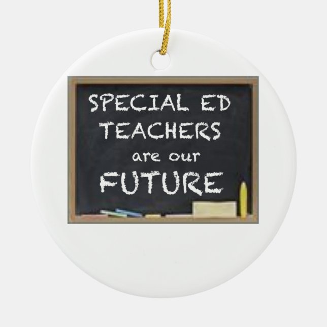 ORNEMENT ROND EN CÉRAMIQUE CADEAUX POUR LES PROFESSEURS SPÉCIAUX D'ED (Devant)