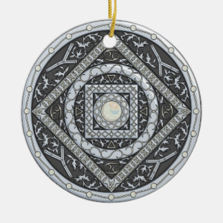 Ornement Rond En Céramique Cancer Mandala