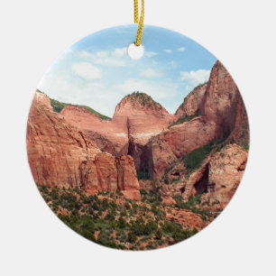 Ornement Rond En Céramique Canyons de Kolob, parc national de Zion, Utah,