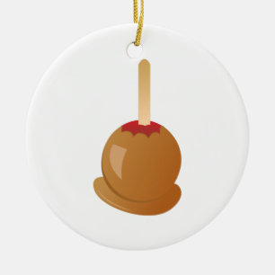 Ornement Rond En Céramique Carmel Apple