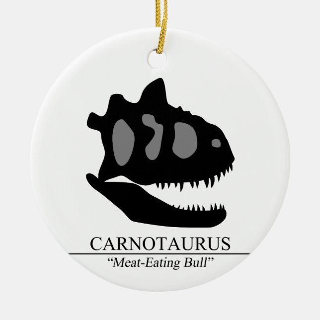 Ornement Rond En Céramique Carnotaurus (Devant)