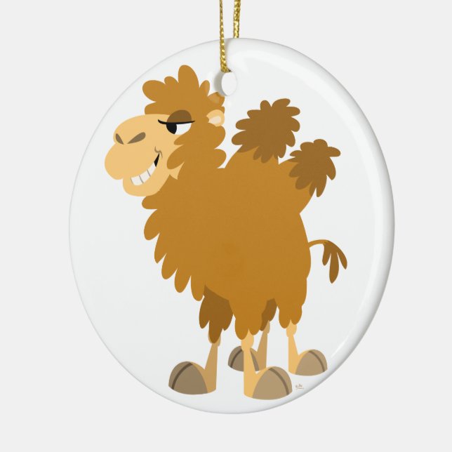 Ornement Rond En Céramique Cartoon mignon à deux Humped Camel Ornament (Gauche)