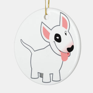 Ornement Rond En Céramique Cartoon mignon Terrier