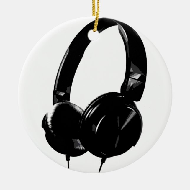 Ornement Rond En Céramique Casque Pop Art (Devant)