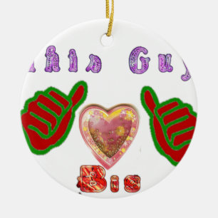 Ornement Rond En Céramique Ce type adore les grands cadeaux d'art Imprimer