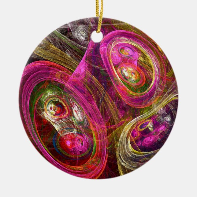 Ornement Rond En Céramique Celluar (Devant)