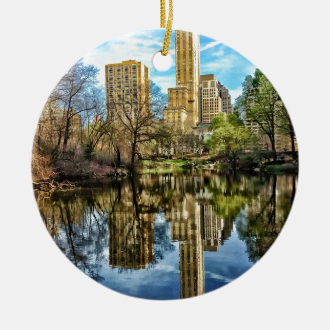 Ornement Rond En Céramique Central Park New York City NYC (Devant)