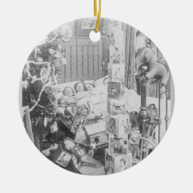 Ornement Rond En Céramique C'était la nuit avant Noël (Devant)