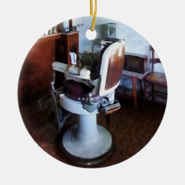 Ornement Rond En Céramique Chaise de coiffeur démodée (Devant)