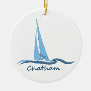 Ornement Rond En Céramique Chatham - morue de cap