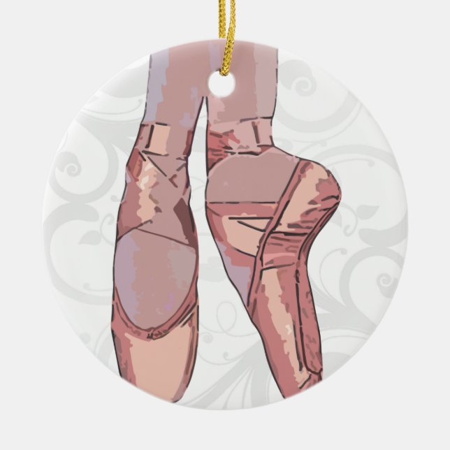 Ornement Rond En Céramique Chaussures de ballets (Devant)