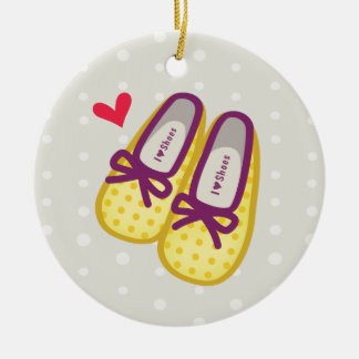 Ornement Rond En Céramique Chaussures mignonnes de fille