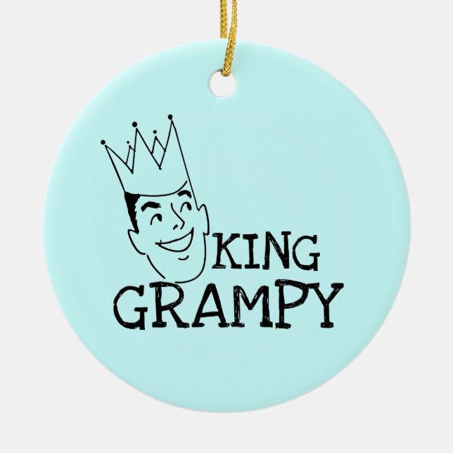 Ornement Rond En Céramique Chemises et cadeaux King Grampy (Devant)