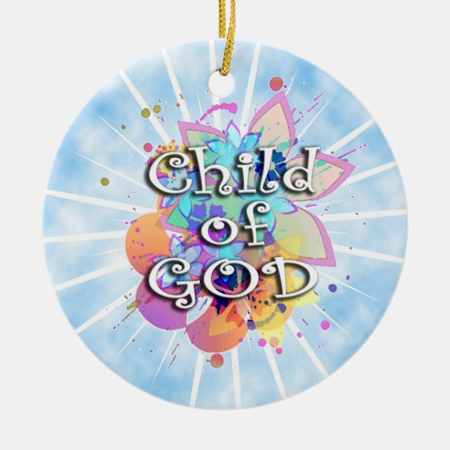 Ornement Rond En Céramique Child of God (Devant)