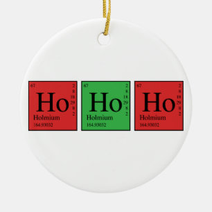 Ornement Rond En Céramique Chimie de Noël