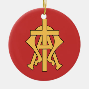 Ornement Rond En Céramique Chrismon
