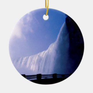 Ornement Rond En Céramique Chutes du Niagara de cascade