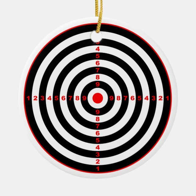 Ornement Rond En Céramique Cible (Devant)
