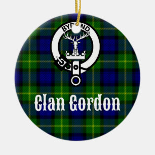 Ornement Rond En Céramique Clan Gordon Tartan Crest