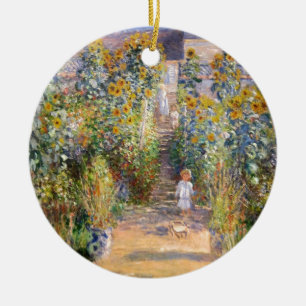 Ornement Rond En Céramique Claude Monet le jardin de l'artiste chez Vétheuil,