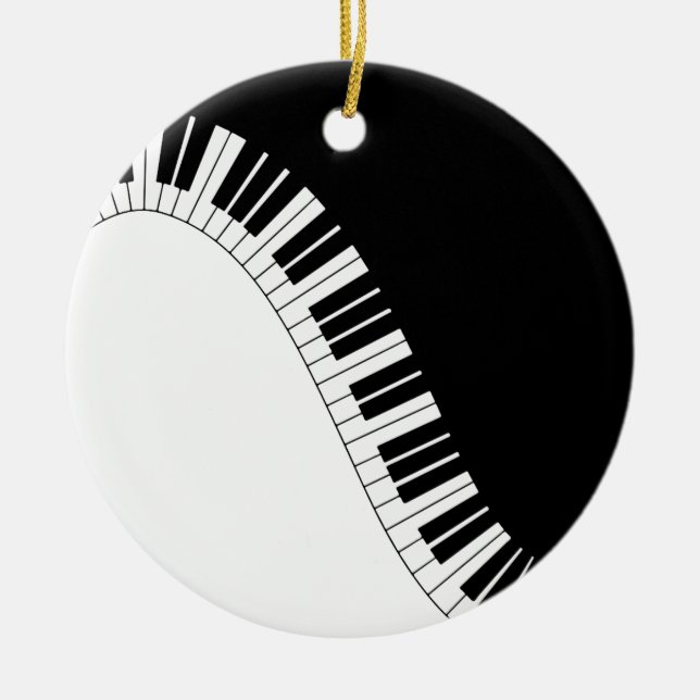 Ornement Rond En Céramique Clavier pour piano (Devant)