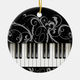 Ornement Rond En Céramique Clavier pour piano