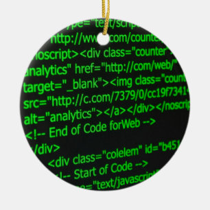 Ornement Rond En Céramique Code de Web