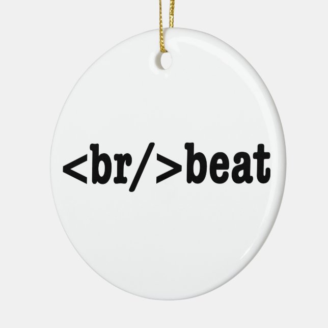 Ornement Rond En Céramique code HTML breakbeat (Gauche)