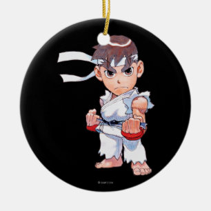 Ornement Rond En Céramique Combattant superbe II Turbo Ryu de puzzle