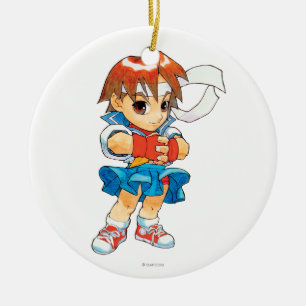 Ornement Rond En Céramique Combattant superbe II Turbo Sakura 2 de puzzle