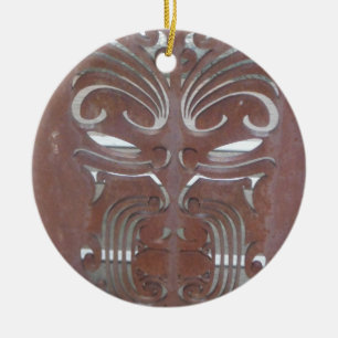 Ornement Rond En Céramique conceptions maories 4