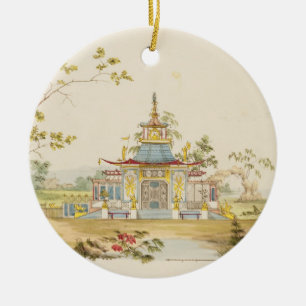 Ornement Rond En Céramique Concevez pour un temple chinois, c.1810 (stylo et