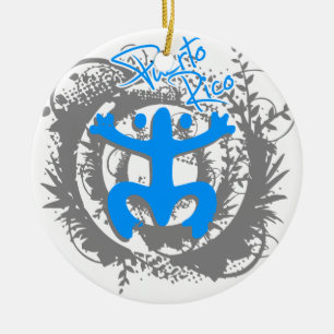 Ornement Rond En Céramique Coqui Taino Port Riche