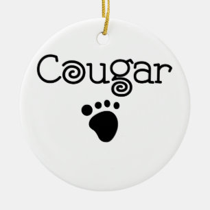 Ornement Rond En Céramique Cougar
