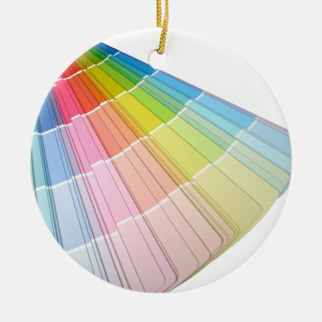 Ornement Rond En Céramique Couleurs (Devant)