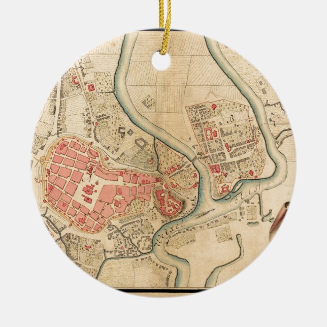 Ornement Rond En Céramique Cracovie Pologne 1755 (Devant)