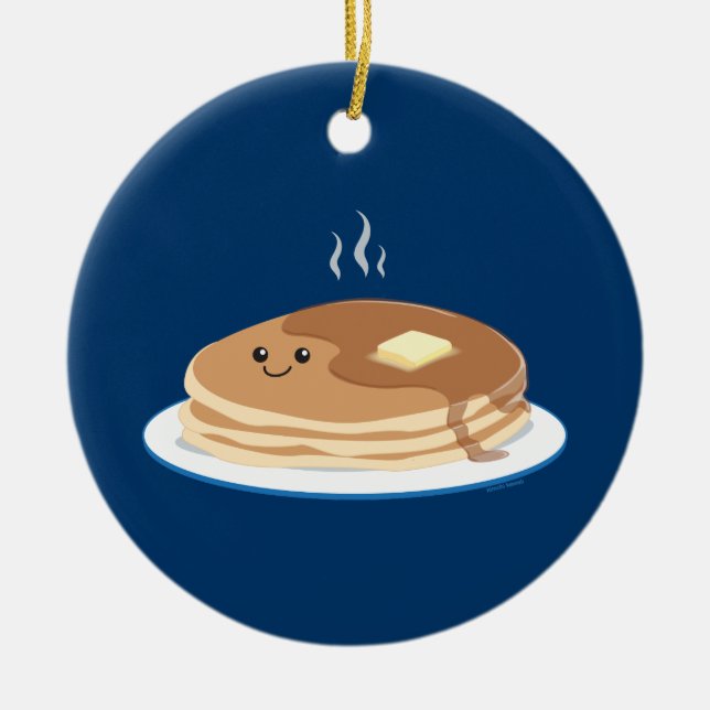 Ornement Rond En Céramique Crêpes (Devant)