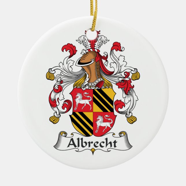 Ornement Rond En Céramique Crête de famille d'Albrecht (Devant)