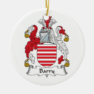 Ornement Rond En Céramique Crête de famille de Barry