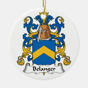 Ornement Rond En Céramique Crête de famille de Belanger