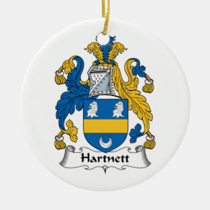 Ornement Rond En Céramique Crête de famille de Hartnett