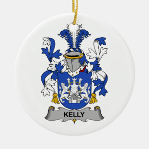 Ornement Rond En Céramique Crête de famille de Kelly