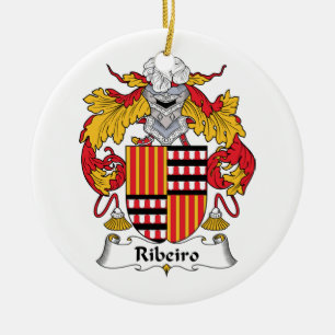 Ornement Rond En Céramique Crête de famille de Ribeiro